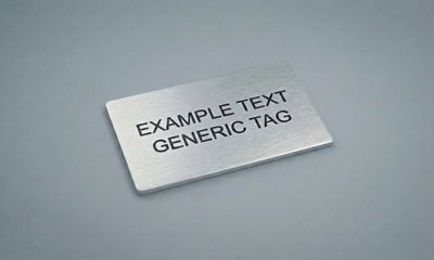 Brushed Aluminum Tags - Rotary Engraved